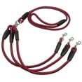 thumbnail image 3 of Pet Dog 3 Way Nylon Woven Coupler Traction Leash 3 Small Dogs Walking Leader, 3 of 8