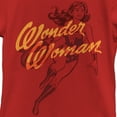 thumbnail image 2 of Girl's Wonder Woman Logo Sketch  Graphic Tee Red Medium, 2 of 5