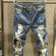 thumbnail image 4 of Pantalones vaqueros ajustados con gráficos para hombre, pantalones ajustados y ajustados, pantalones vaqueros ajustados para hombre, ropa vintage Y2k de otoño, estilo Harajuku, 4 of 4