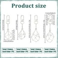 thumbnail image 2 of 1 set 4 sets 4 styles Brass Bar Link Chains Pouch Stone Pendant Decorations with Alloy Swivel Clasps Golden & Stainless Steel color 83.5~105mm 1 set/style, 2 of 6