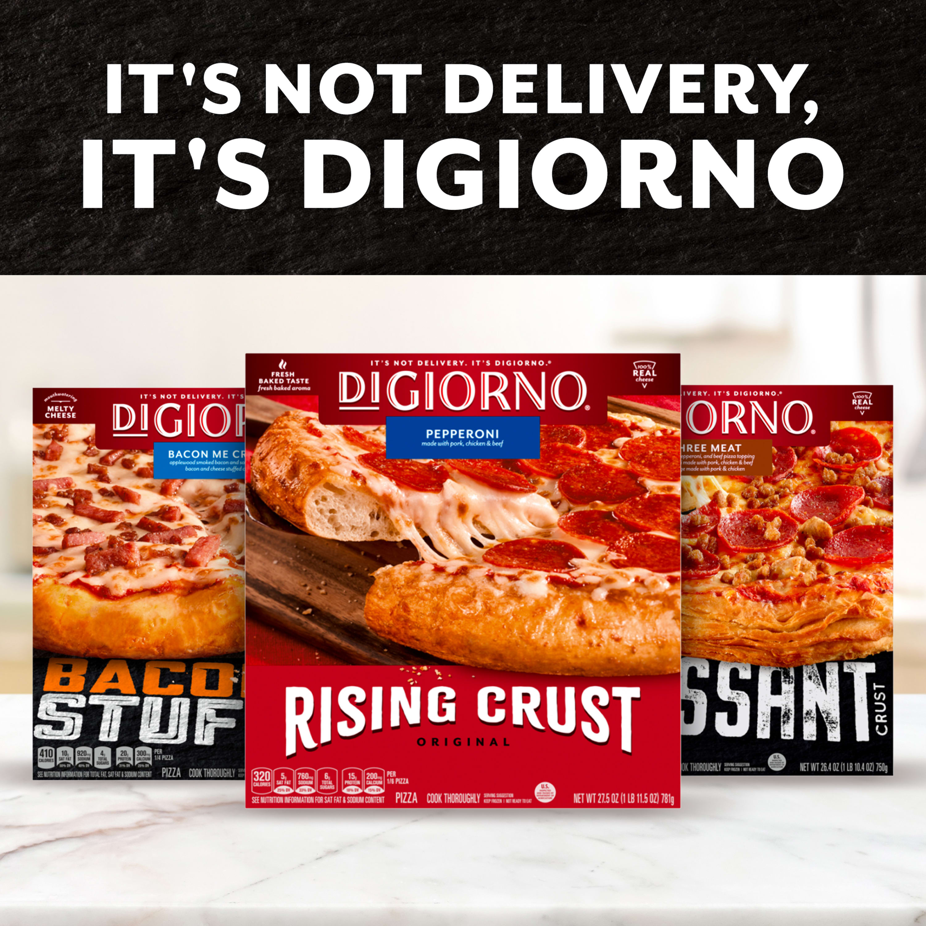 DiGiorno Four Cheese, Rising Crust Pizza, 28.2 oz (Frozen) - Walmart.com