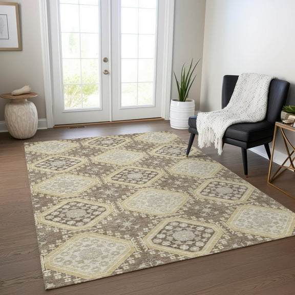 Addison Rugs Chantille Indoor/Outdoor Transitional Formal Taupe Washable Rectangle Rug, 10' x 14'