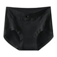thumbnail image 5 of absanyy Women's Comfortable High Waisted Underwear - Soft Stretch Nylon Spandex Blend, Everyday Wear, S-L Sizes, Black, 5 of 5
