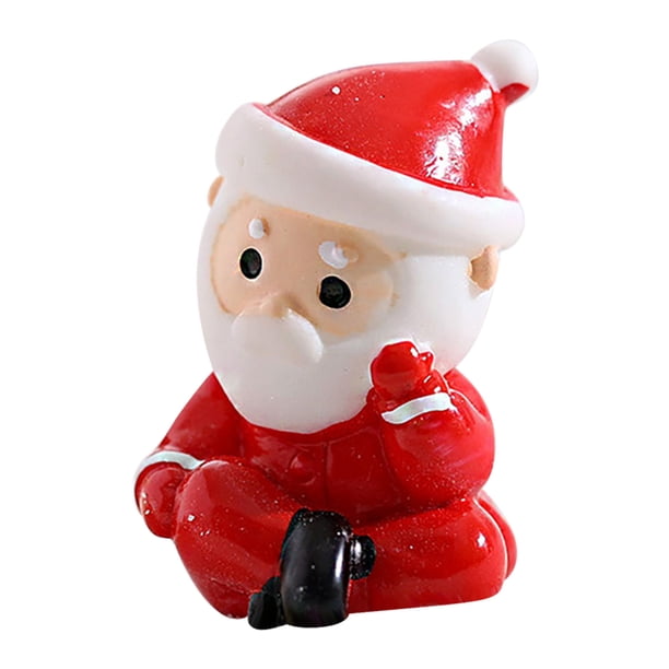 Mini Ornamentos de Navidad Mini Muñecas de Navidad, Decoraciones de Navidad de Bricolaje con Mini Decoraciones de Navidad de Resina Mini Decoraciones de Navidad