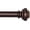 Black, variant on Heavy Duty Curtain Rods for Windows 28 to 48 Inches, Black Adjustable Curtain Rods with Classic Finials, Black with Gold Finishing for Bedroom, Living Room, Patio, Kitchen