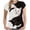 Black, variant on ALLLIST Holiday Tops for Women Black Crew Neck T-Shirts Short Sleeve Animal Print Casual Shirts Clothing for Women