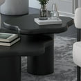 thumbnail image 4 of Mid-Century Modern Solid Mango Wood Large Coffee Table - Black, 4 of 7
