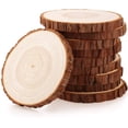 thumbnail image 2 of Disques en Bois 20 Pcs Disques en Bois 9-10Cm Cercles en Bois Non Finis Non Percés Sans Trou pour Bricolage Centres de Table de Mariage, 2 of 7