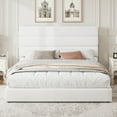 thumbnail image 4 of Amolife Full Size Storage Platform Bed Frame with 4 Drawers & Upholstered Velvet Slat Headboard, White, 4 of 12