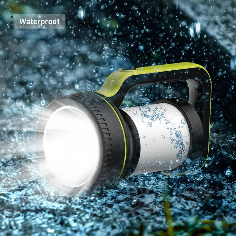 Rechargeable Spotlight, 10000 Lumens Led Spot Lights, Super Bright Handheld  Flashlight with 10000mAh Power Bank&Warning Lamp, IP65 Waterproof Outdoor  Searchlight Camping Hunting 