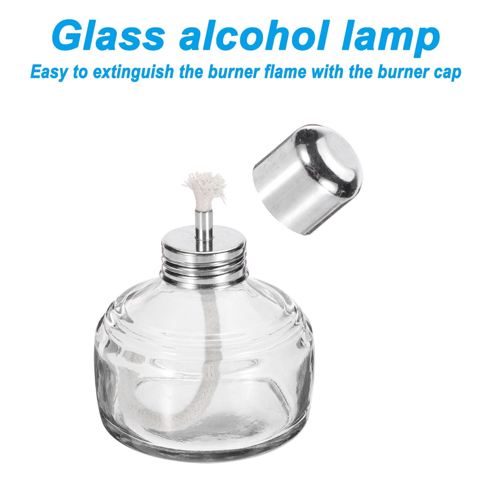 Uxcell Alcohol Burner Lamp, 120ml 2 Pcs Glass Burner Glass Blowing Torch Lamp