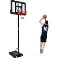 thumbnail image 1 of Portable Basketball Hoop System - Adjustable Height Goal from 5.2 to 10 FT with 44 Inch Backboard and Wheeled Base, 1 of 8