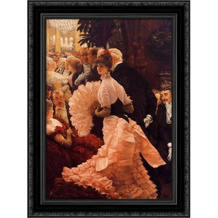 Captain Frederick Gustavus Burnaby 19x24 Black Ornate Wood Framed Canvas Art by Tissot, James Jacques Joseph