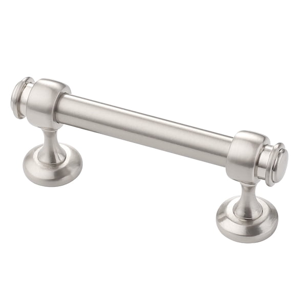 Alzassbg 10 Pack Brushed Satin Nickel Cabinet Pulls, 3 Inch(76mm) Hole Centers Cabinet Handles Kitchen Hardware Straight Bar for Cabinets and Drawer AL3082SN