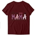 thumbnail image 1 of Blusas de Manga Corta para las Mujeres Divertido Impreso Cuello Redondo Tee, Vintage Humor Gráfico Blusas de Primavera para las Mujeres, 1 of 3