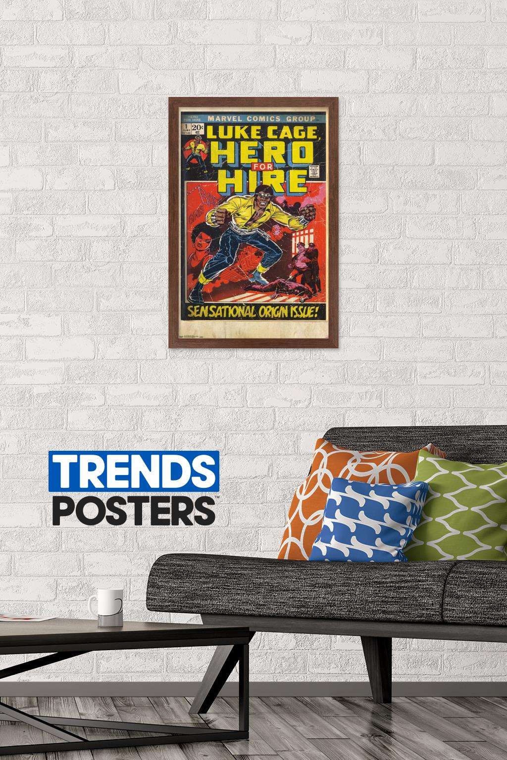 Marvel Comics - Luke Cage - Hero for Hire Cover #1 Wall Poster, 14.725" x 22.375", Framed