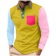thumbnail image 2 of pstuiky camisas de manga larga para hombre, Camisa informal de verano de manga larga con solapa y botones para hombre Tops de talla grande para hombre m, 2 of 7