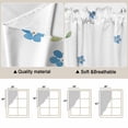 thumbnail image 5 of Swag Valance Curtains for Windows, Spring Blue Flowers Light Filtering Kitchen Curtains with Rod Pocket, Leaves Country Plants Farmhouse Window Treatment Valances for Living Room, 36x63 - 2 PCS, 5 of 9