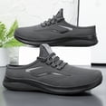 thumbnail image 6 of Domzle Shoes for Men Casual Slip on Walking Sneakers Lightweight Breathable Mesh Fashion Gym Athletic Sports Workout Non Slip Trainers Gray, 6 of 6