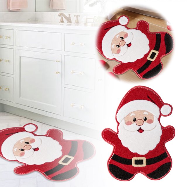Exquisitas Alfombras Navideñas Para El Suelo Alfombras Antideslizantes Para El Baño Y Felpudos Bonitos ¡Realza A La Perfección La Decoración Navideña Familiar Y Celebra Las Fiestas!