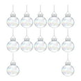 thumbnail image 3 of Clear Iridescent Christmas Balls Christmas Baubles Fillable Balls DIY Crafts for 12PCS, 3 of 8