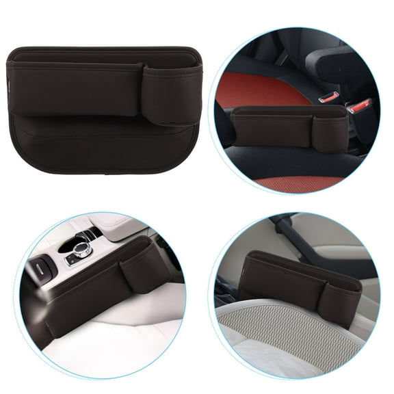 KONTONTY PU Universal Car Seat Gap Filler 1 Set Organizer Storage Box Between Seat and Console Passenger Seat Accessories