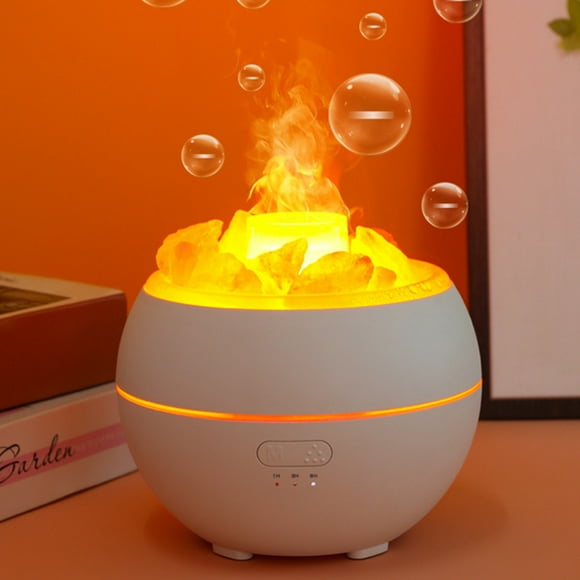 Humidificador USB Crystal Mine de 360 ml | Difusor de aceites esenciales de aromaterapia | Purificador de aire silencioso de escritorio | Lámpara de ambiente con luz nocturna | Apagado automático |