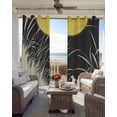 thumbnail image 6 of Yellow Moonlight Kitchen Curtains Modern Rustic Rabbits Botanical Cafe Short Curtains for Bathroom Blackout Window Curtain Grommet Small Window Treatment Tier Drapes for Bedroom Living Room 52"x45"x2, 6 of 9