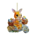 thumbnail image 1 of A Cute Easter Bunny Hanging Ornament 2D Flat Acrylic Keychain Pendant for Car Rearview Mirror Backpack Acrylic Construction, 1 of 7
