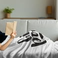 thumbnail image 3 of Girl Power Soft Flannel Fleece Blanket, Feminist Sign Handwritten with Ink and Brush Monochrome Style Illustration, Cozy Plush for Indoor and Outdoor Use, 50" x 60", Black and White, by Ambesonne, 3 of 5