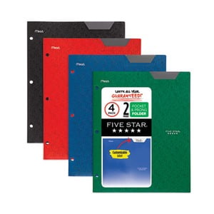 Two-Pocket Stay-Put Plastic Folder