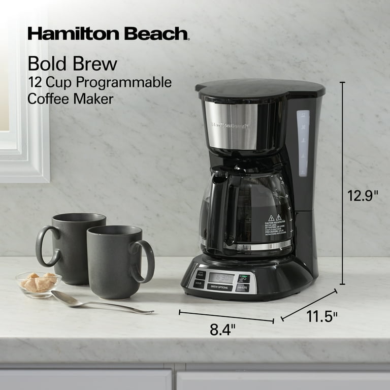 Hamilton Beach Bold Brew 12 Cup Programmable Drip Coffee Maker, Stainless Steel Accents, 49634 - Shop Black Friday Deals for 2024! - Walmart.com Hamilton Beach Bold Brew 12 Cup Programmable Drip Coffee Maker, Stainless Steel Accents, 49634 - Shop Black Friday Deals for 2024! - Walmart.com