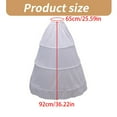 thumbnail image 5 of Yokua Women's Victorian Crinoline Hoop Bustle Cage Pannier White Petticoat Slip, 5 of 10