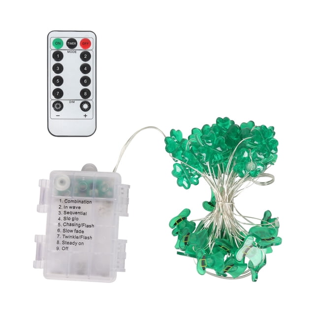 Agiferg St. Patrick's Day Lrish Holiday Style String Lights LED 4 Meters 40 Lights With Remote Control