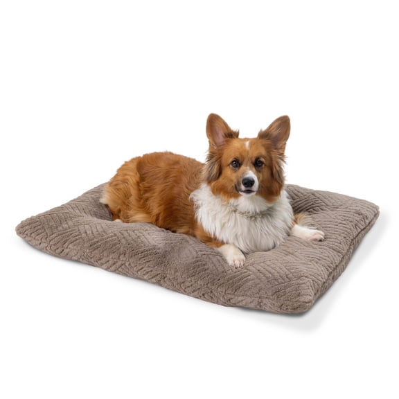 Best Friends by Sheri Comfy Crate Dog Bed Washable, Mushroom, Large/X-Large