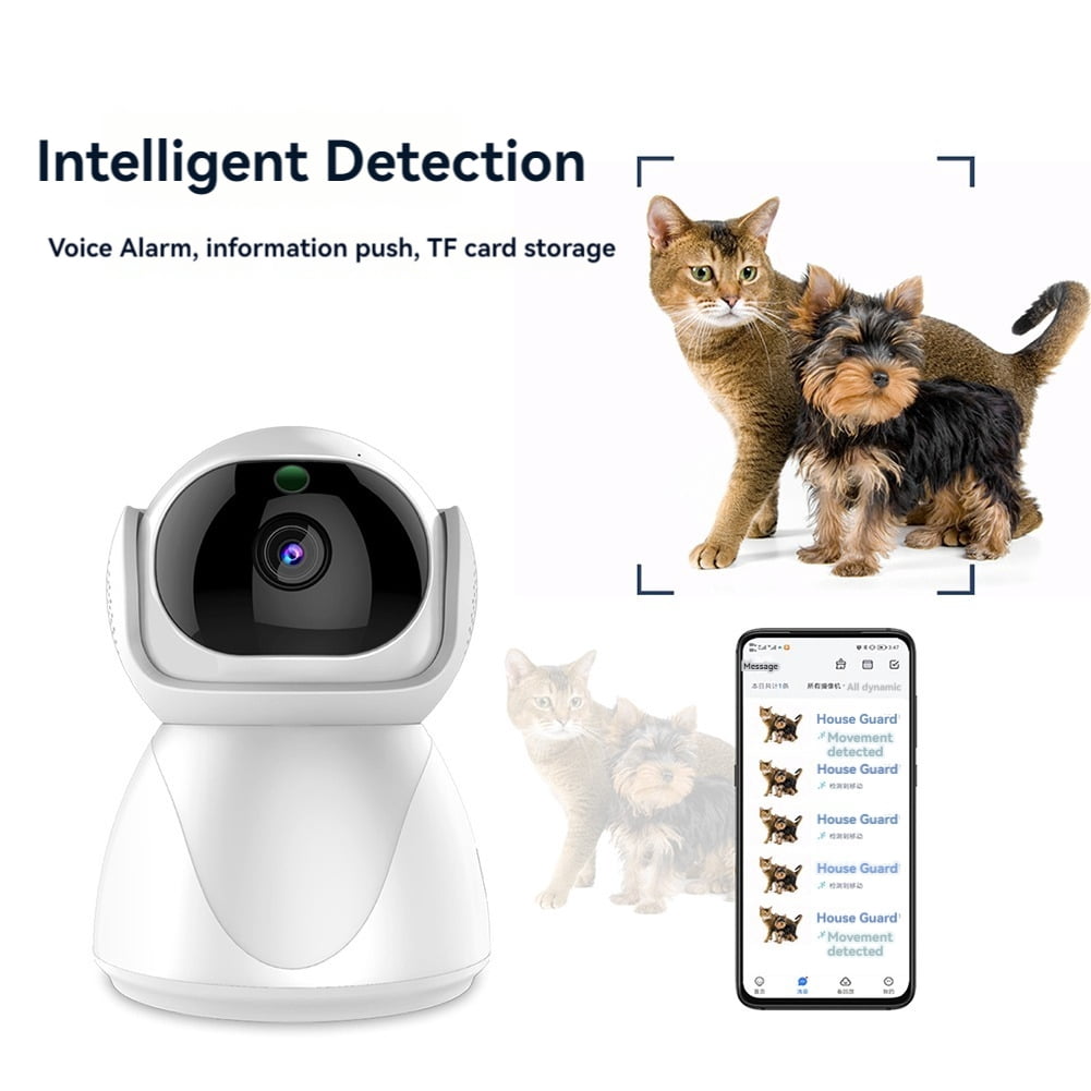 Indoor Security Camera for Home Baby Monitor Dog-Cat-Pet Cameras Surveillance Cameras with Night Vision 32G US Plug