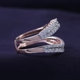 thumbnail image 6 of AFFY 1CT Round Moissanite Diamond Pave Set Curved Enhancer Guard Ring 14K Rose Gold over Silver-9.5, 6 of 7