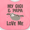 thumbnail image 4 of Inktastic My Gigi and Papa Love Me Girls Baby Bib, 4 of 4