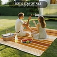 thumbnail image 5 of Fsddascl Burnt Orange Ombre Stripe Outdoor Rug for Patio/Deck/Porch, Non-Slip Large Area Rug 6 x 9 Ft, Farmhouse Simple Striped Indoor Outdoor Rugs Washable Area Rugs, Reversible Camping Rug Carpet, 5 of 5
