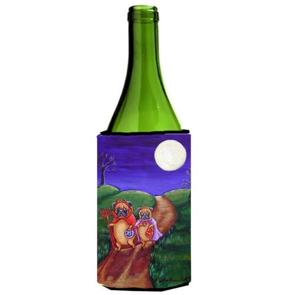 Trick Or Treat Halloween Pug Wine bottle sleeve Hugger - 24 Oz.