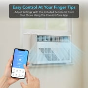Comfort Zone 10,000 BTU Window Air Conditioner, Smart Wi-Fi Enabled, 4-Speed Settings, Timer & Remote, Cools Up to 450 sq. ft., White