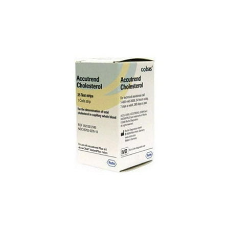 - Accutrend cholesterol test strips 25/vial part no. 05213312160 (25/box)