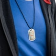 thumbnail image 3 of Just Be Awesome Never Give Up Passion Love Inspirational Military Dog Tag Pendant Necklace with Cord, 3 of 5