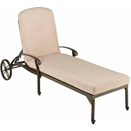 Home Styles Floral Blossom Taupe Chaise Lounge Chair