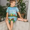 thumbnail image 4 of Balery Happy Easter Conjunto de Pijama Infantil de Manga Corta con Estampado – Ropa de Dormir de Algodón Suave-4X-Large, 4 of 6