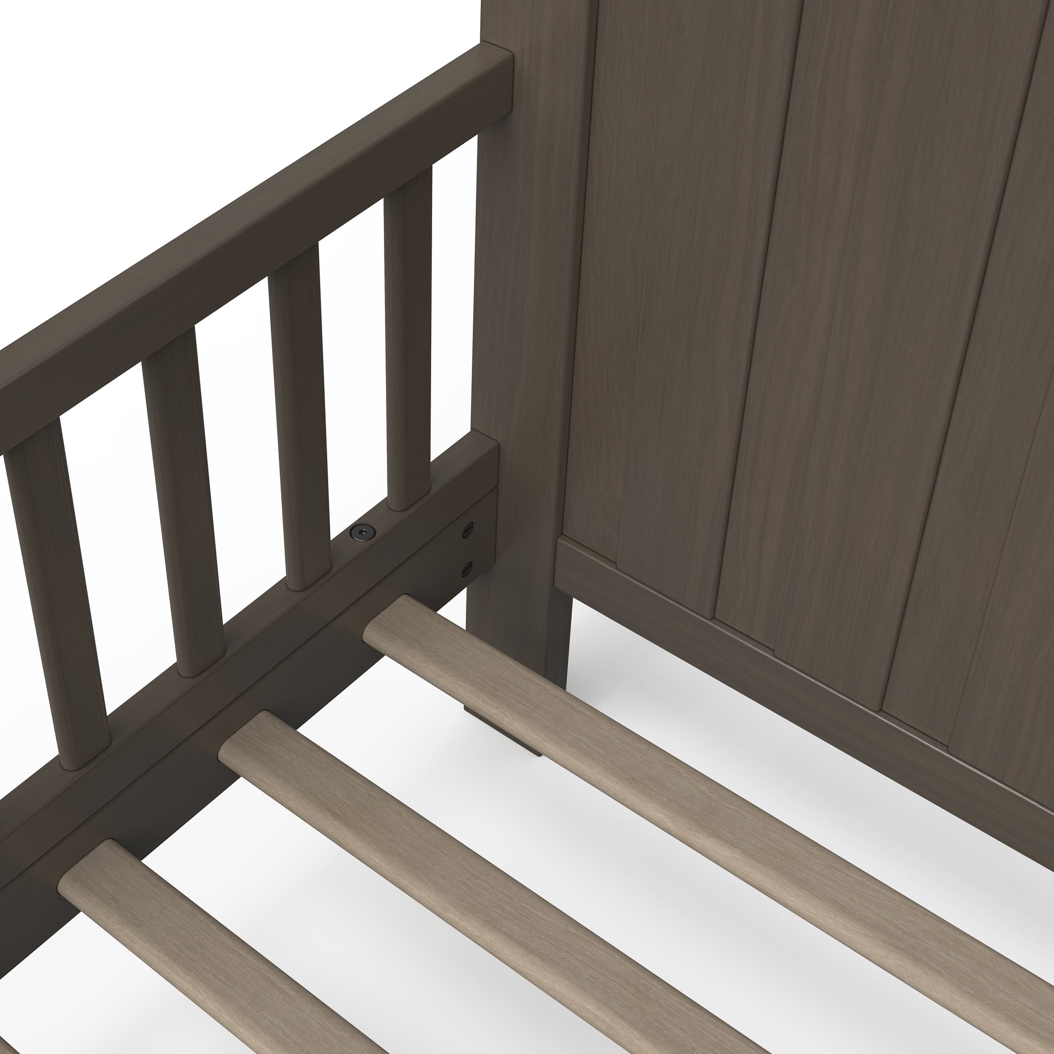 Child Craft Calder Toddler Bed with Guard Rails, Brushed Truffle