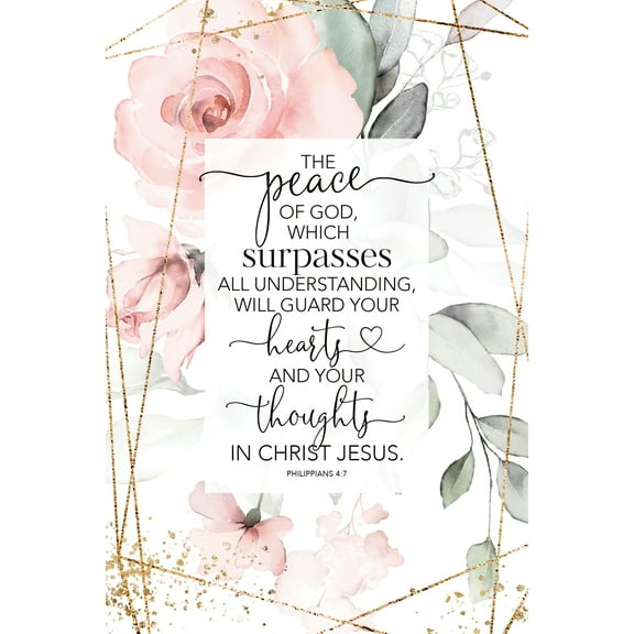 Dexsa Peace of God Wood Plaque with Inspiring Quotes 6 in x 9 in