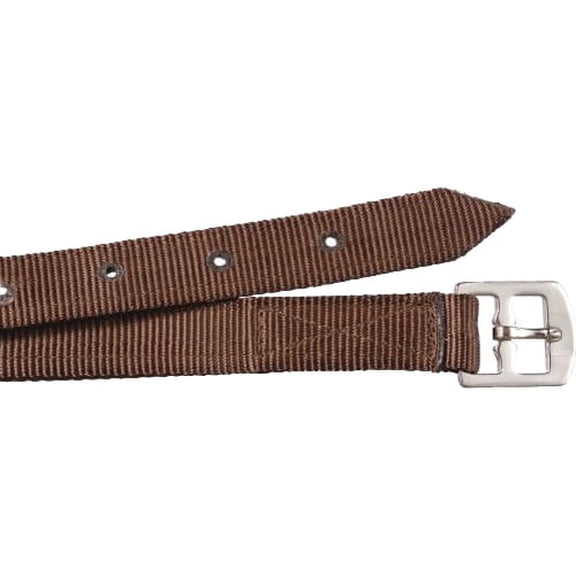 EquiRoyal Brown Nylon Web English Stirrup Leathers Horse Tack Equine 24-9841