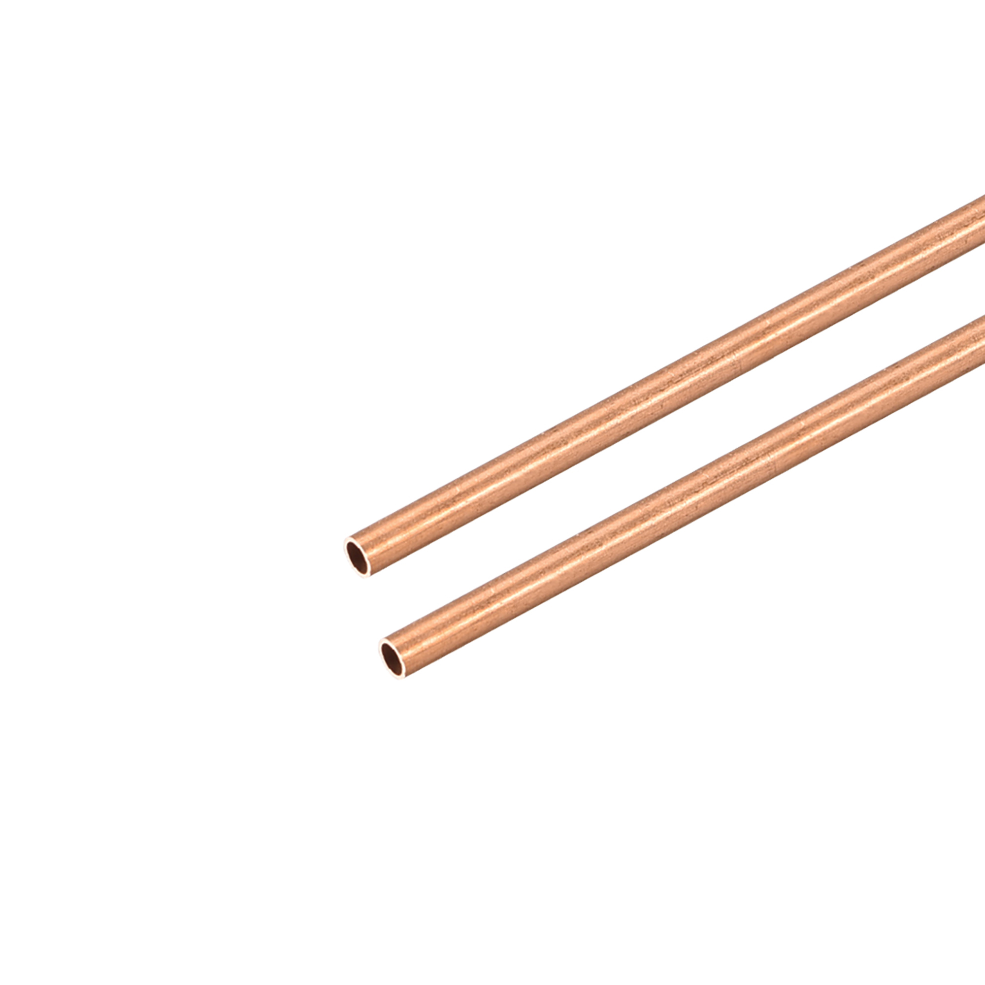 Copper Round Tube 2mm OD 0.2mm Wall Thickness 300mm Long Straight Pipe