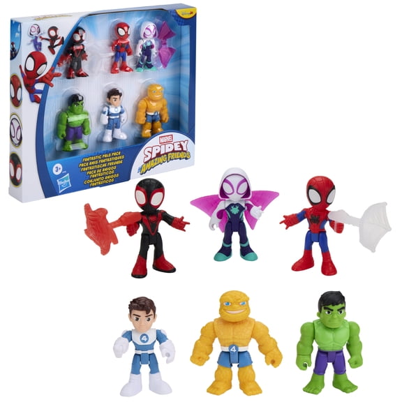 Marvel Spidey and his Amazing Friends Fantastic Pals Pack Action Figures, Ages 3 and up